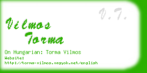 vilmos torma business card